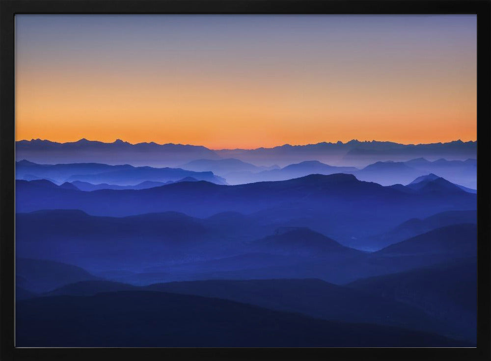 Nebelige Berge | Poster