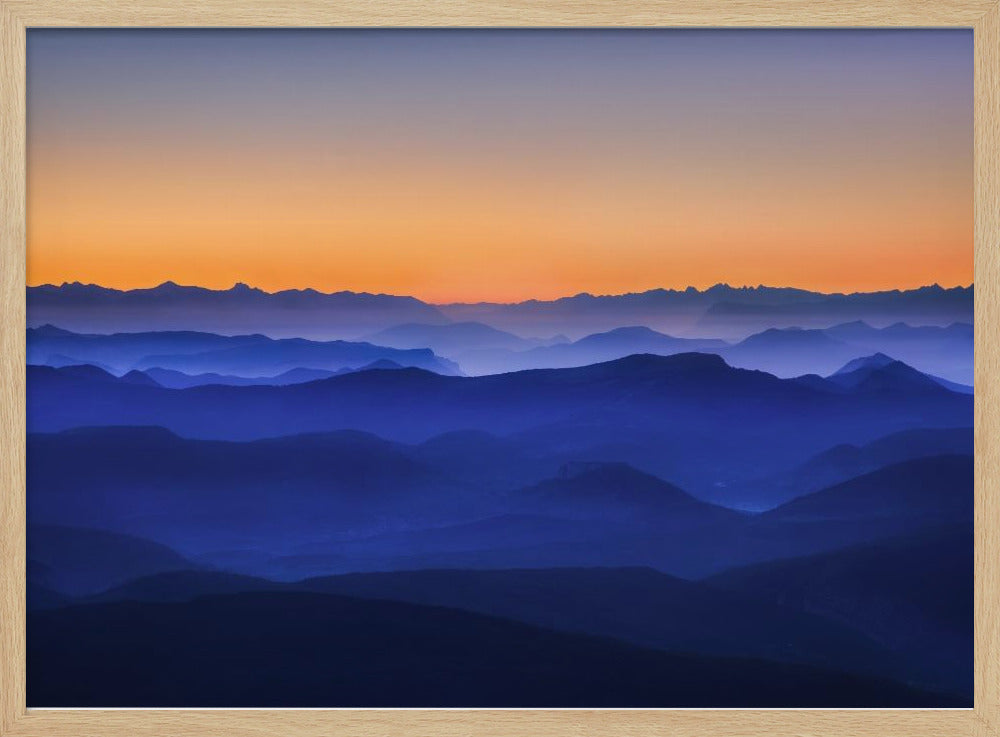 Nebelige Berge | Poster