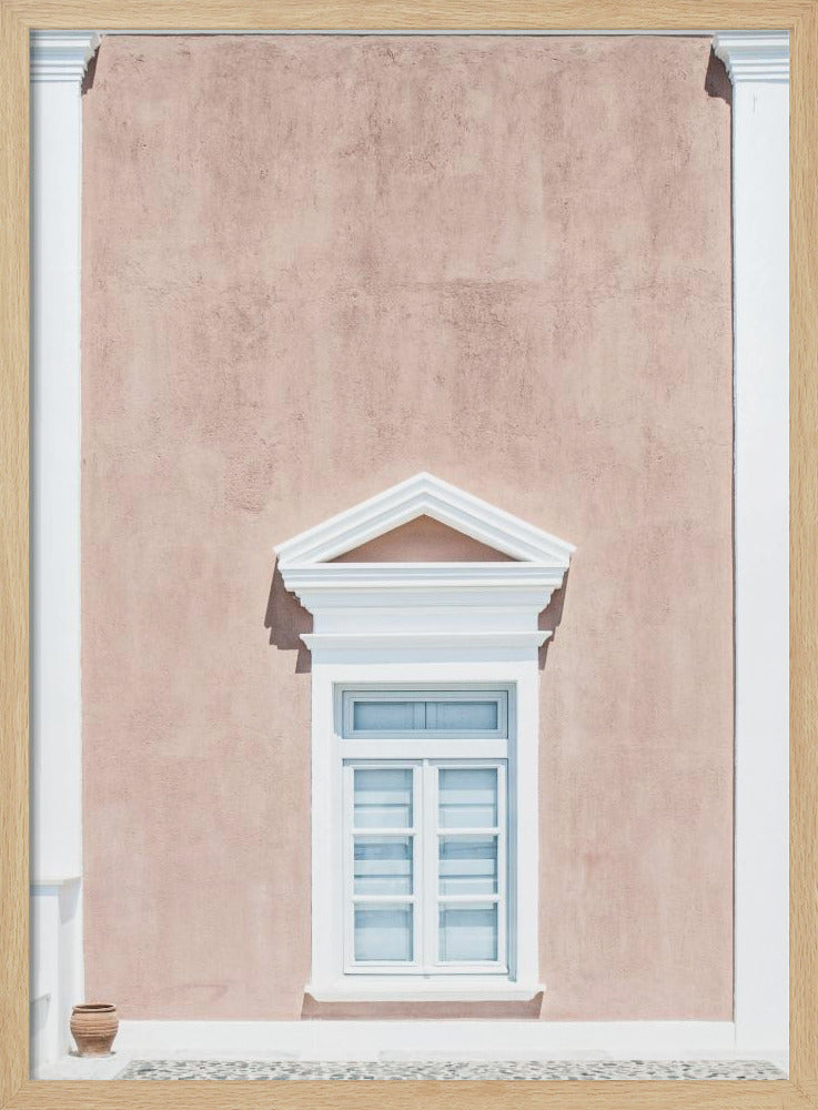 Rosa Wand und ein Giebel | Poster