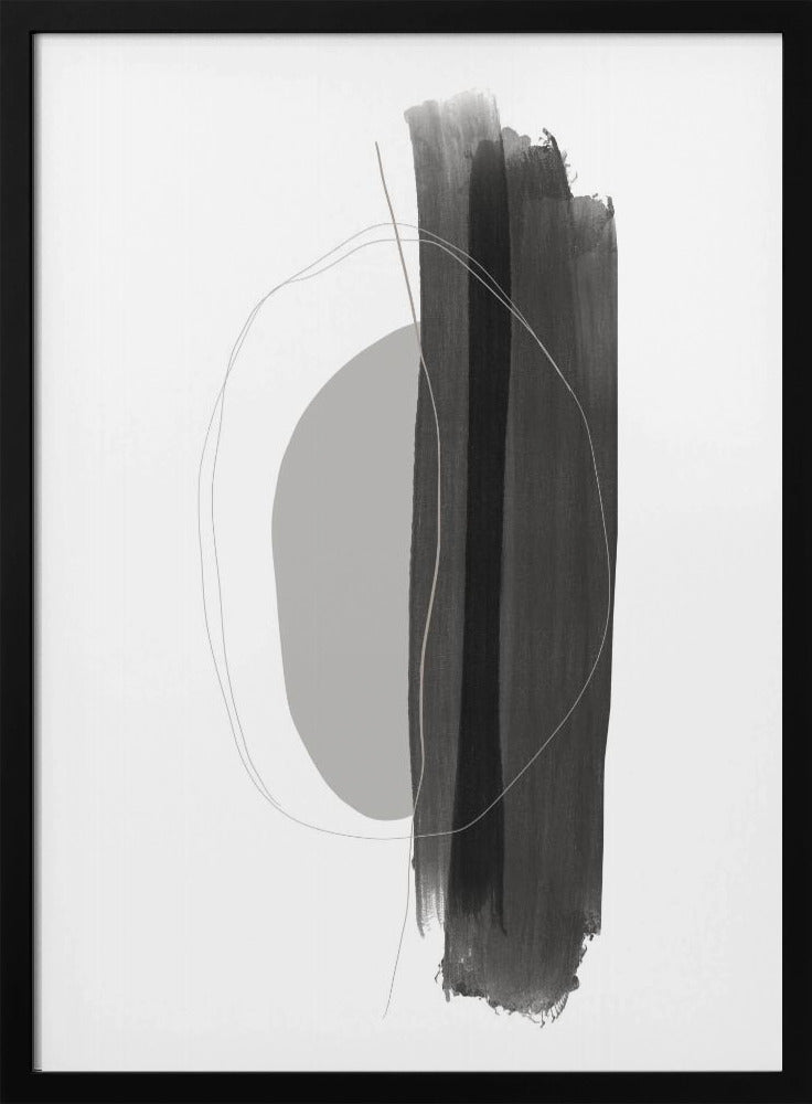 Monochrome Pinselstriche | Poster