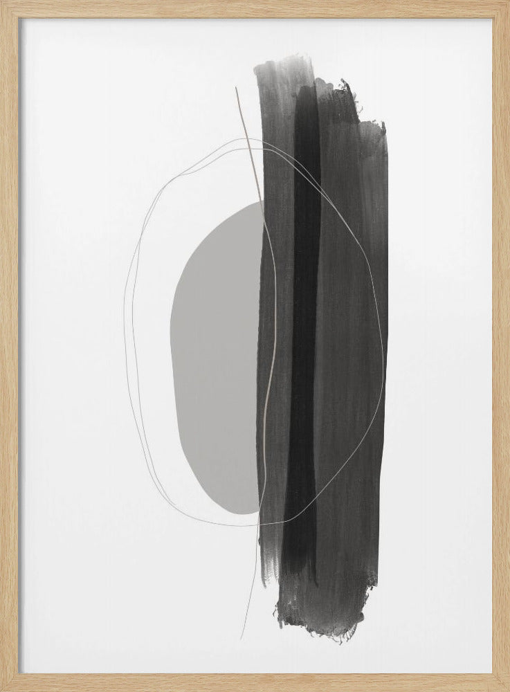 Monochrome Pinselstriche | Poster