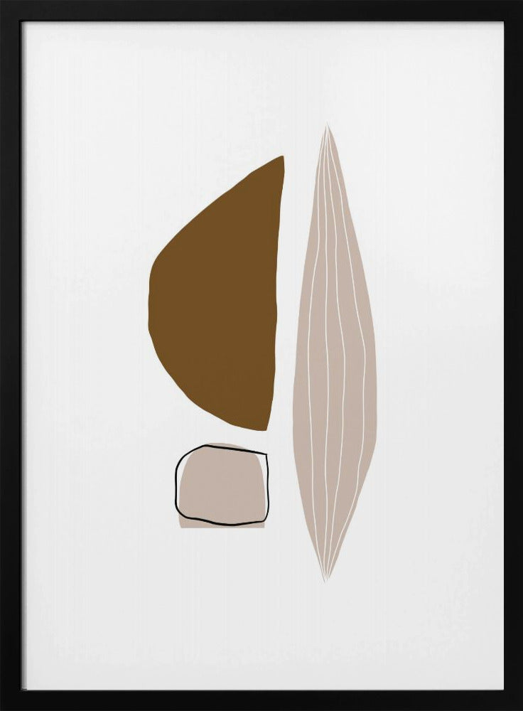 Geometrische Formen in Erdtönen | Poster