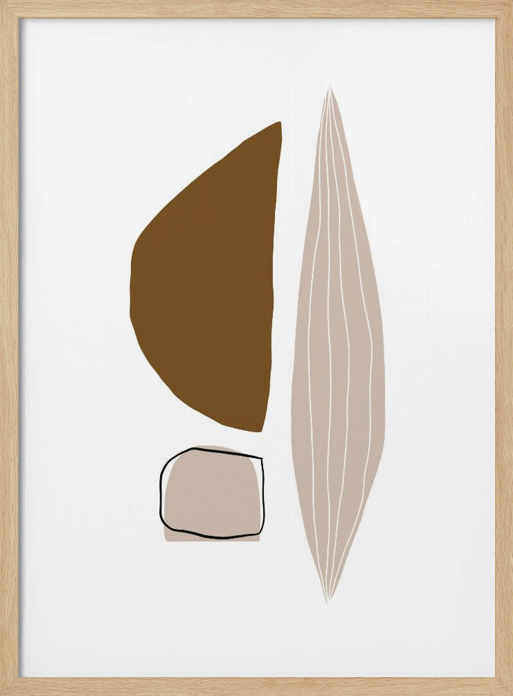 Geometrische Formen in Erdtönen | Poster