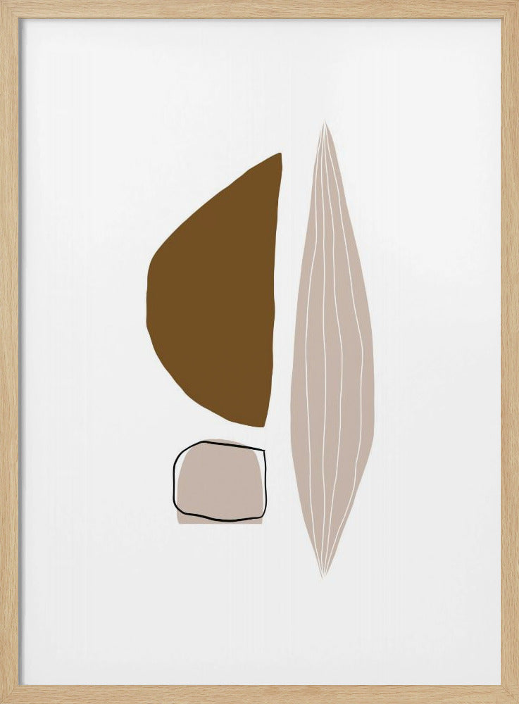 Geometrische Formen in Erdtönen | Poster