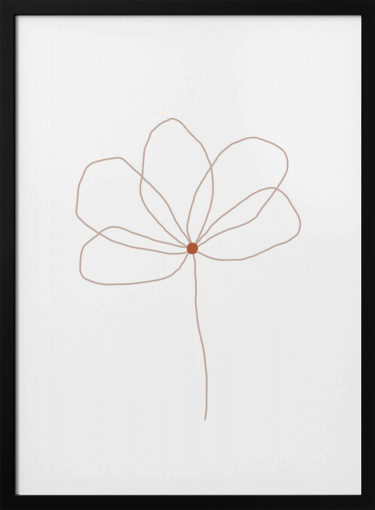 Zarte Linienblume | Poster