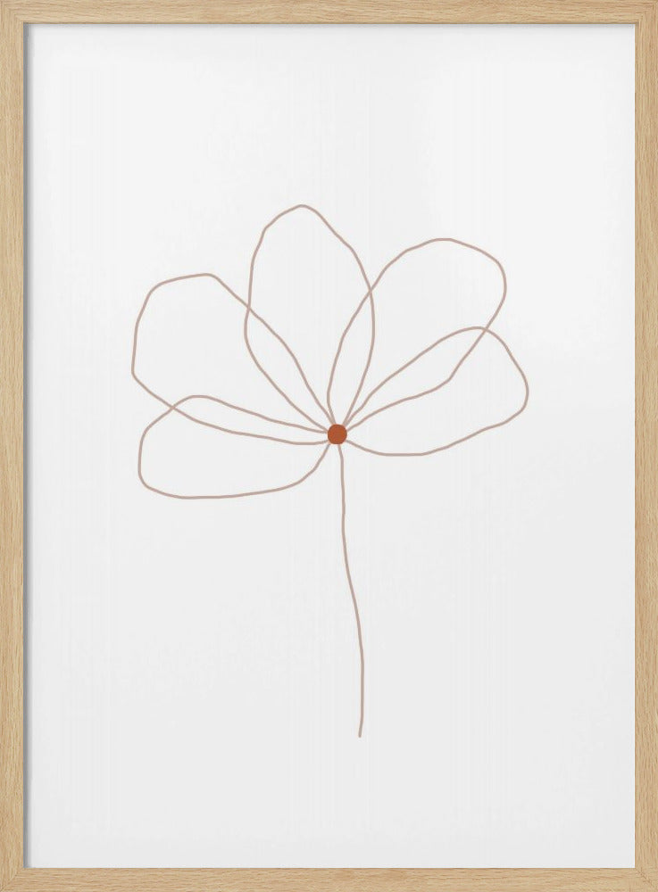 Zarte Linienblume | Poster