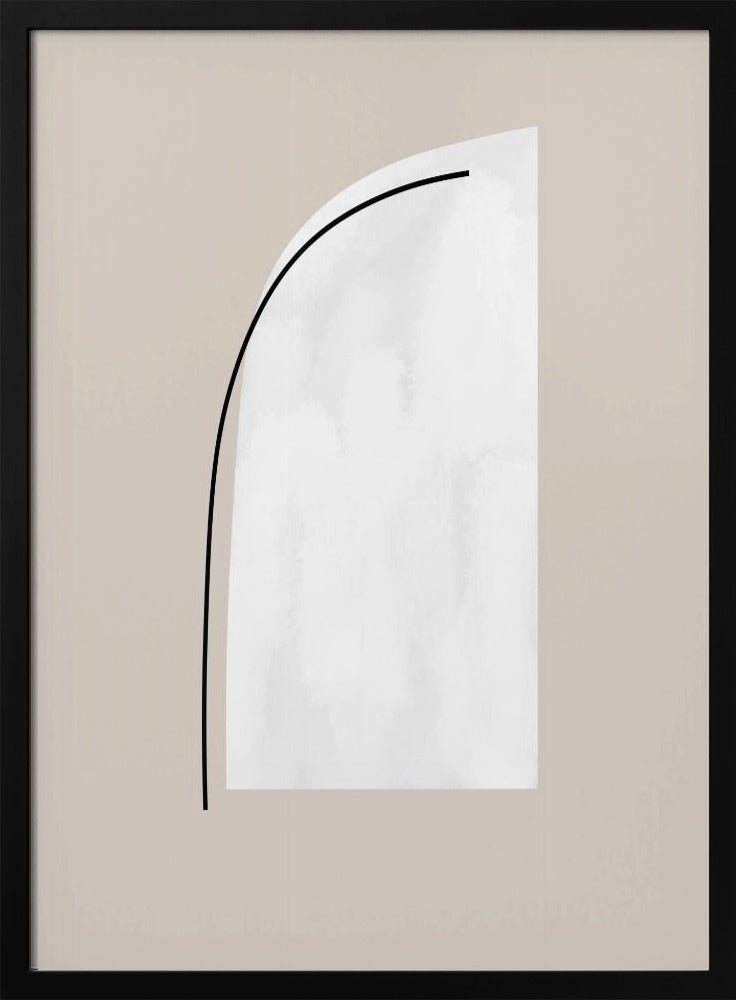 Geschwungene schwarze Linien | Poster