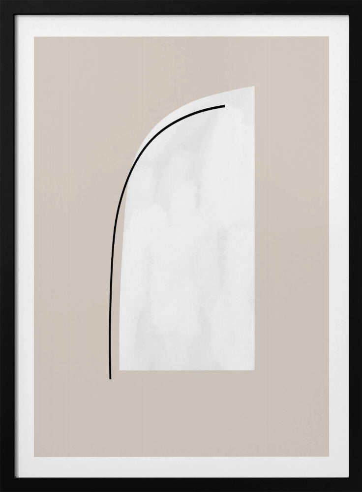 Geschwungene schwarze Linien | Poster