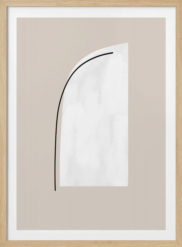 Geschwungene schwarze Linien | Poster