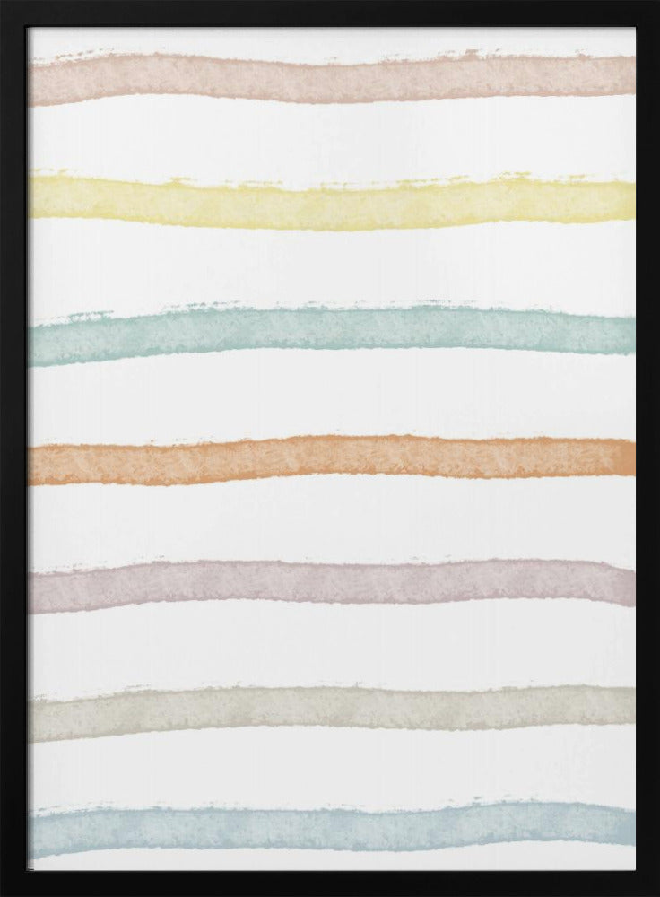 Pastellfarbene Horizontlinien | Poster