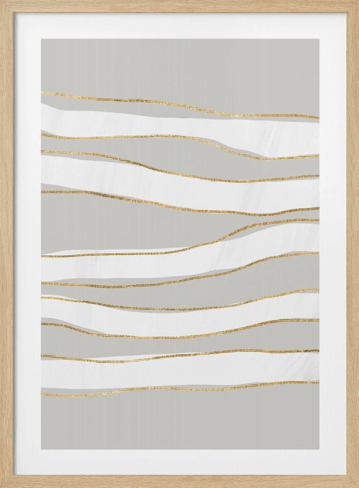 Vergoldete Wellen | Poster