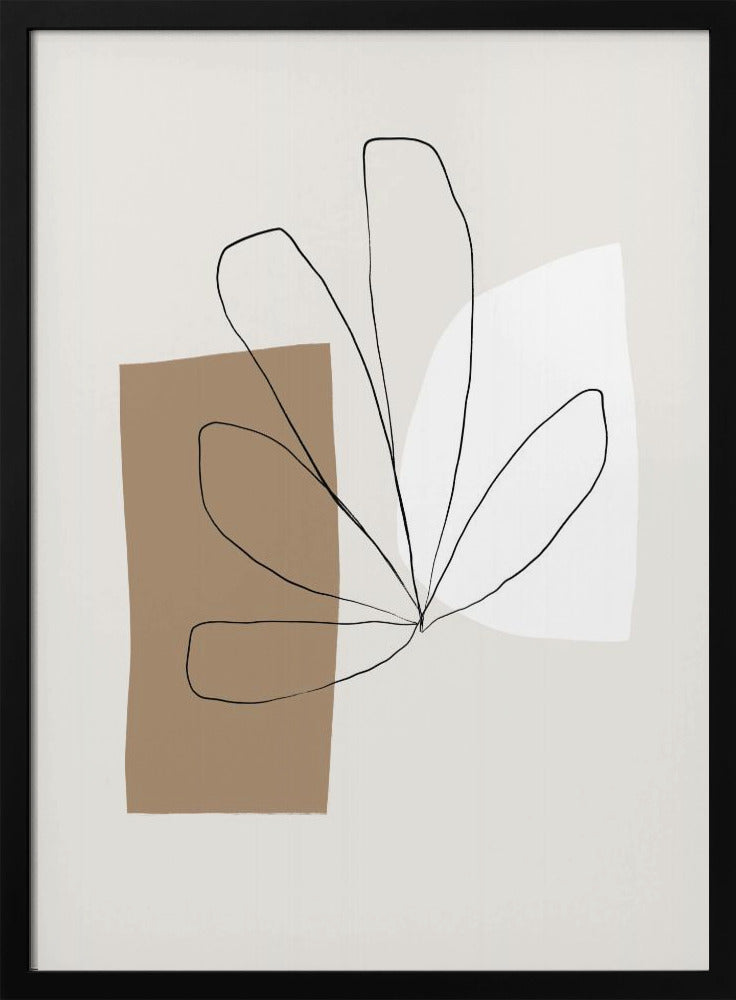 Abstrakte Blattlinien | Poster