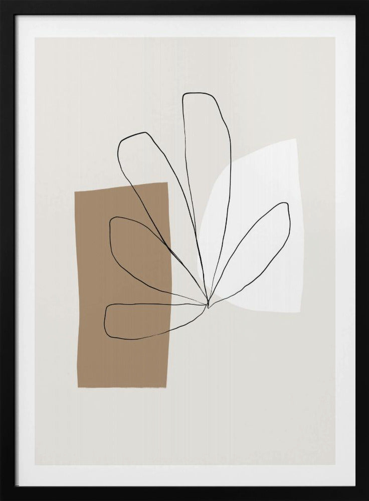 Abstrakte Blattlinien | Poster