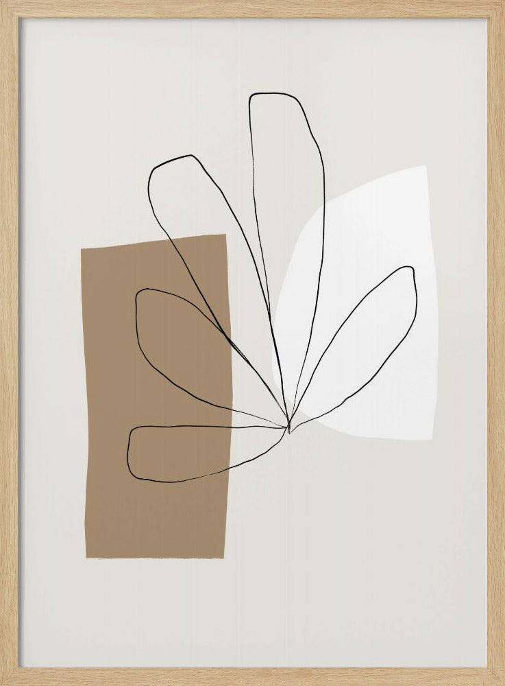 Abstrakte Blattlinien | Poster