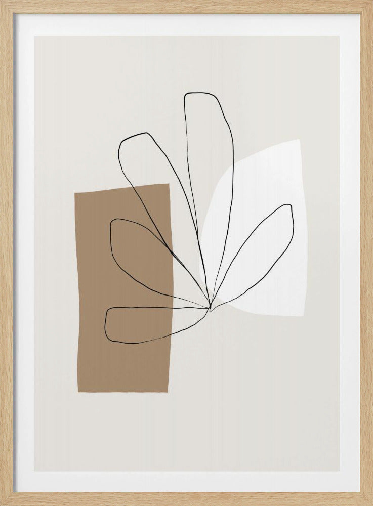Abstrakte Blattlinien | Poster