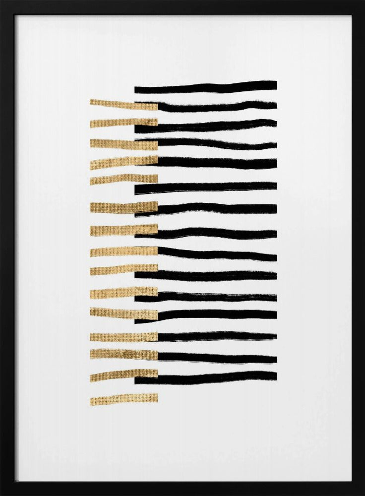 Gold auf schwarzen Linien | Poster