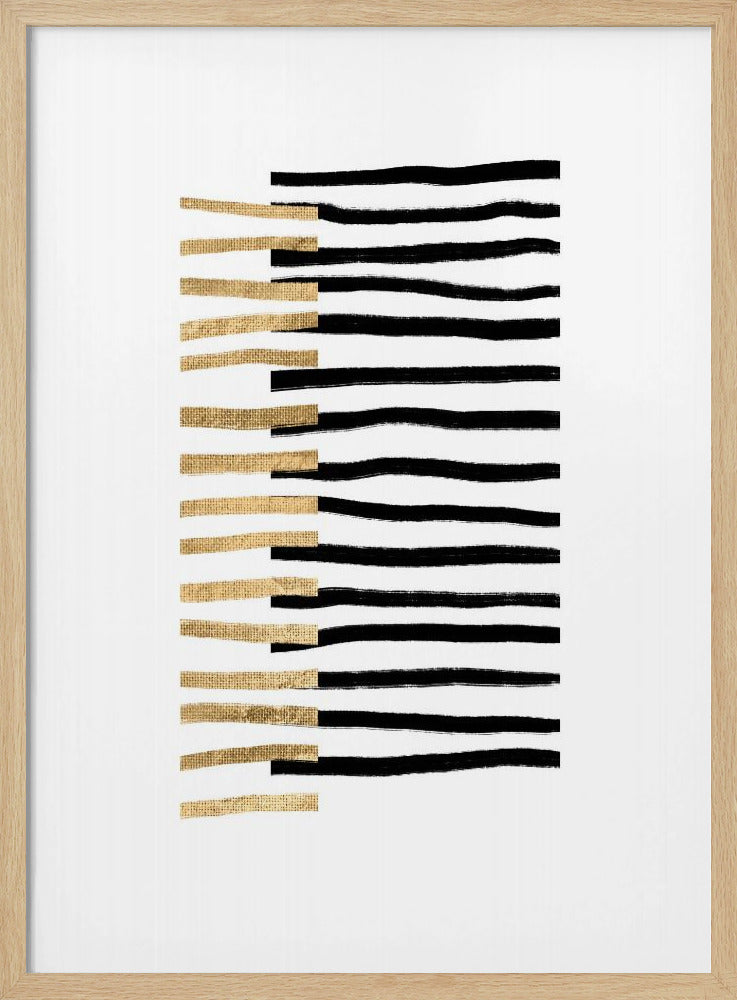 Gold auf schwarzen Linien | Poster