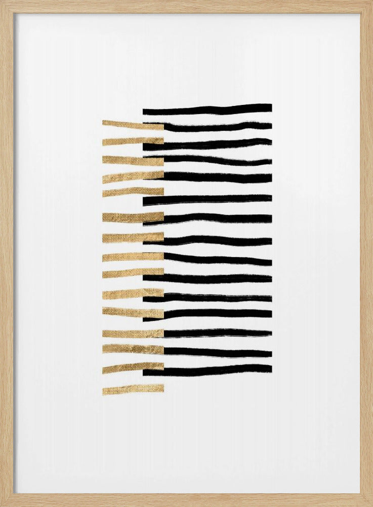 Gold auf schwarzen Linien | Poster
