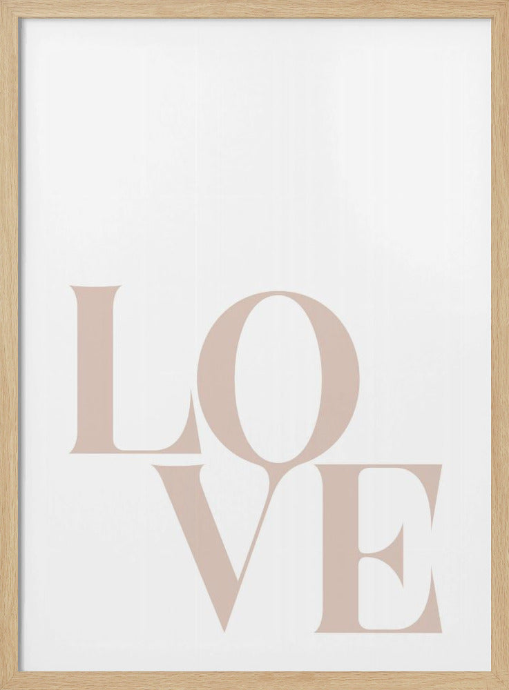 Minimalistische Liebestypografie | Poster