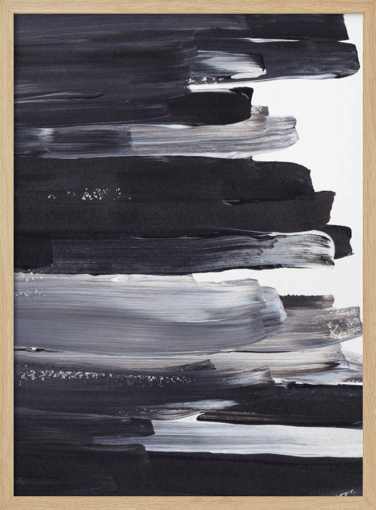 Monochrome Pinselstriche | Poster