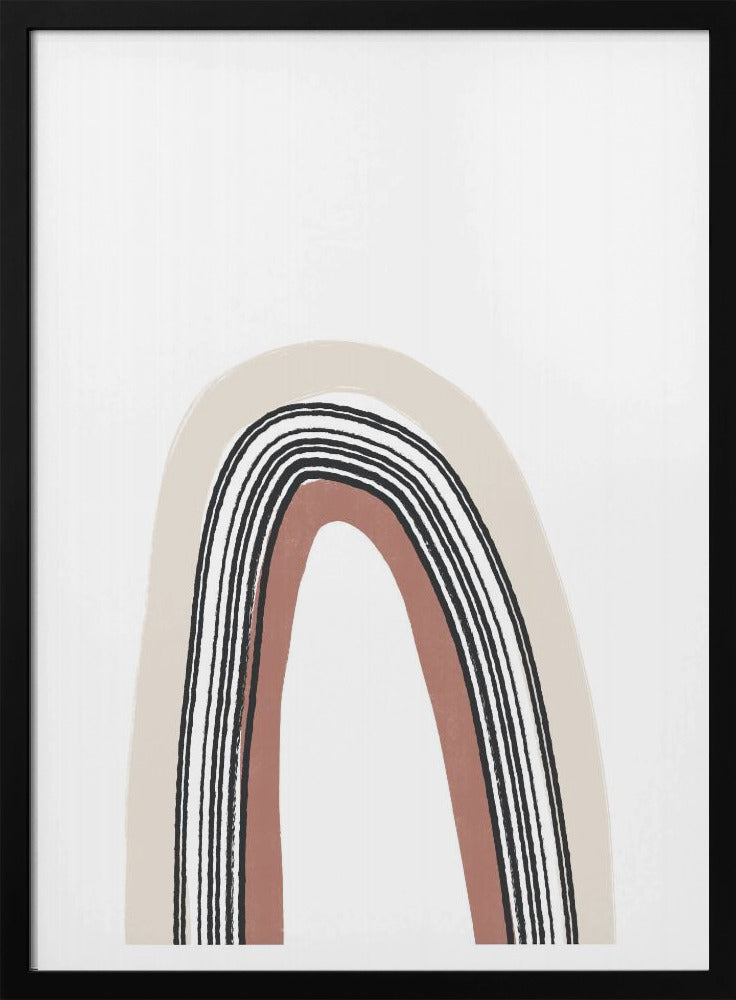 Einfacher Bogen mit schwarzen Linien | Poster