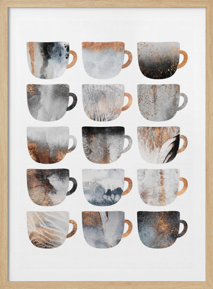 Verträumte Kaffeetassen | Poster