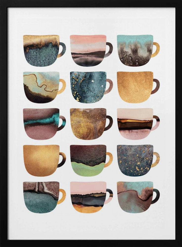 Erdige Kaffeetassen | Poster