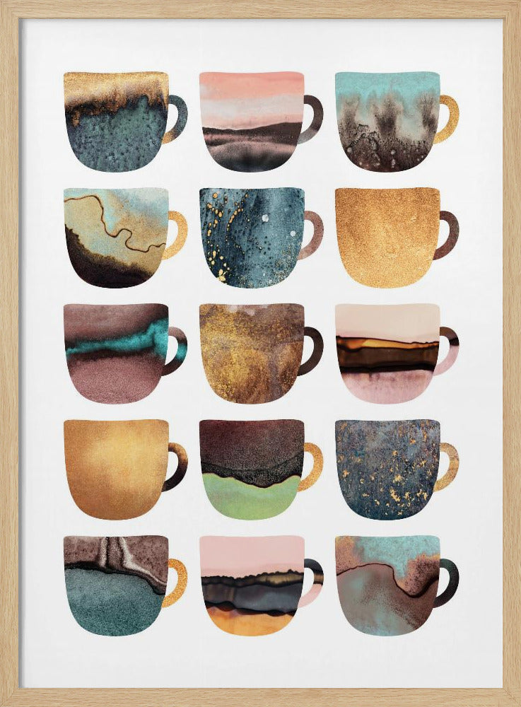 Erdige Kaffeetassen | Poster