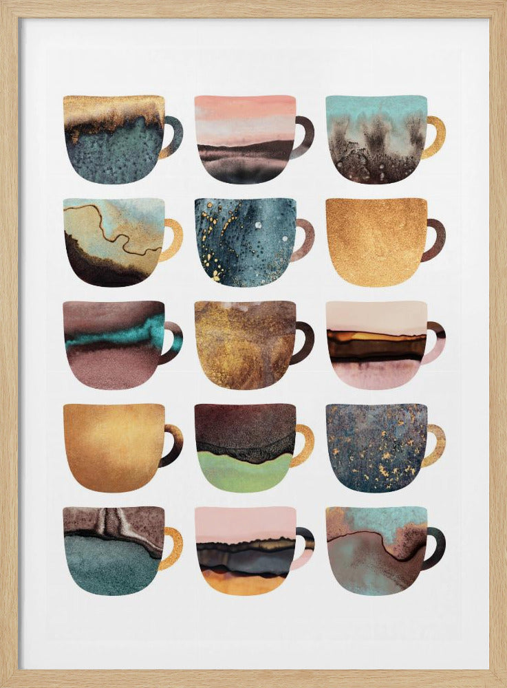 Erdige Kaffeetassen | Poster