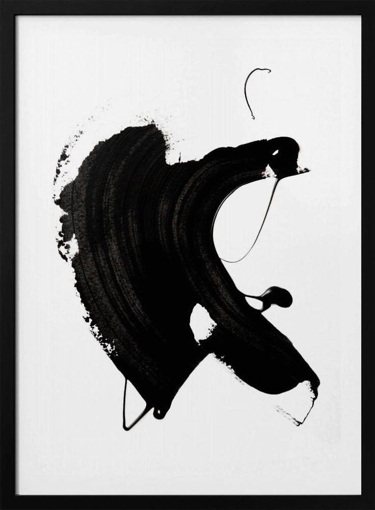 Schwarzer abstrakter Strich | Poster