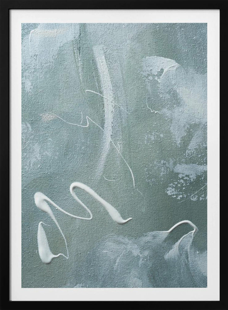 Grünes und weißes Acryl | Poster