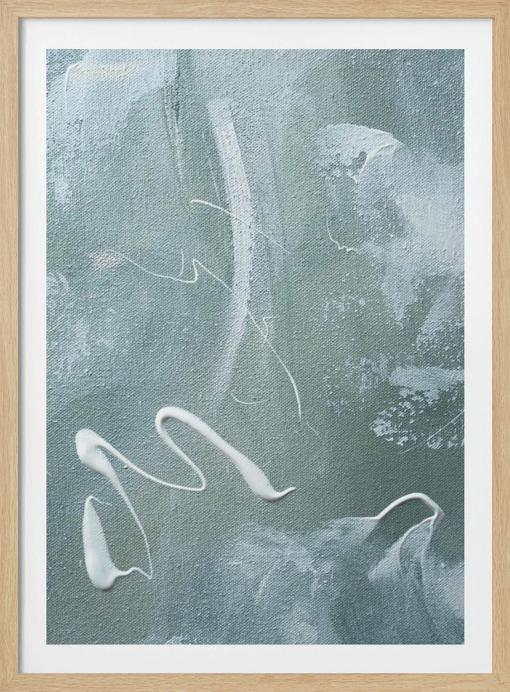Grünes und weißes Acryl | Poster