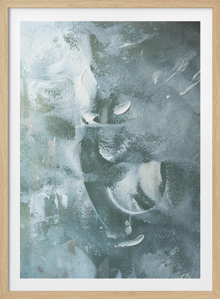 Grünes und weißes Acryl | Poster