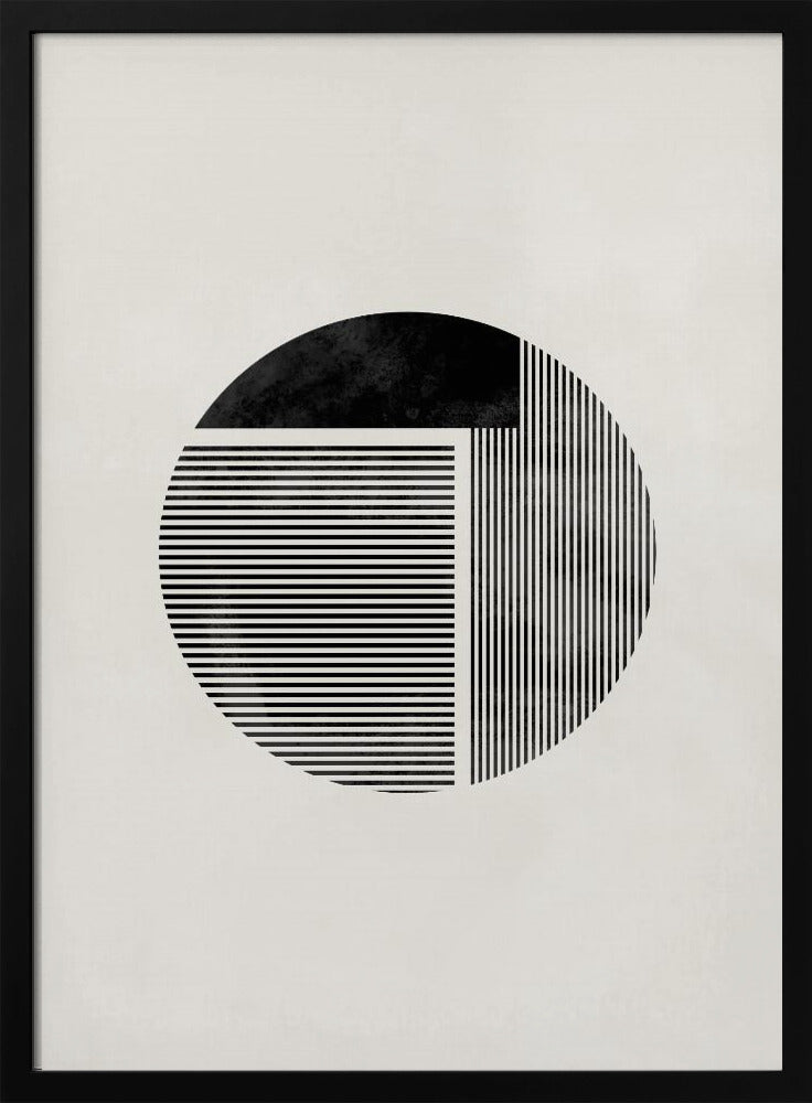 Minimalistisches rundes Poster