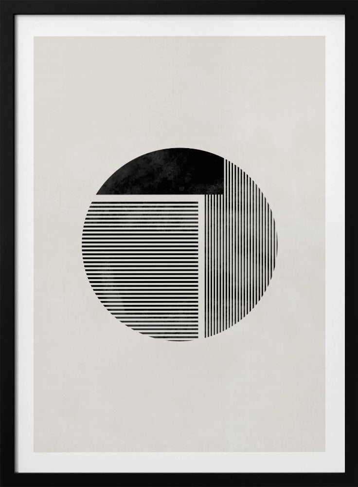 Minimalistisches rundes Poster