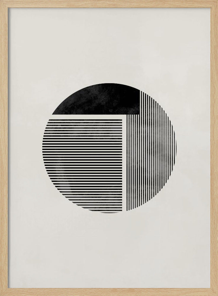 Minimalistisches rundes Poster