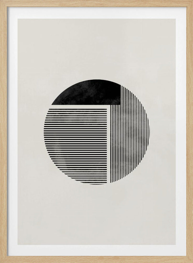 Minimalistisches rundes Poster