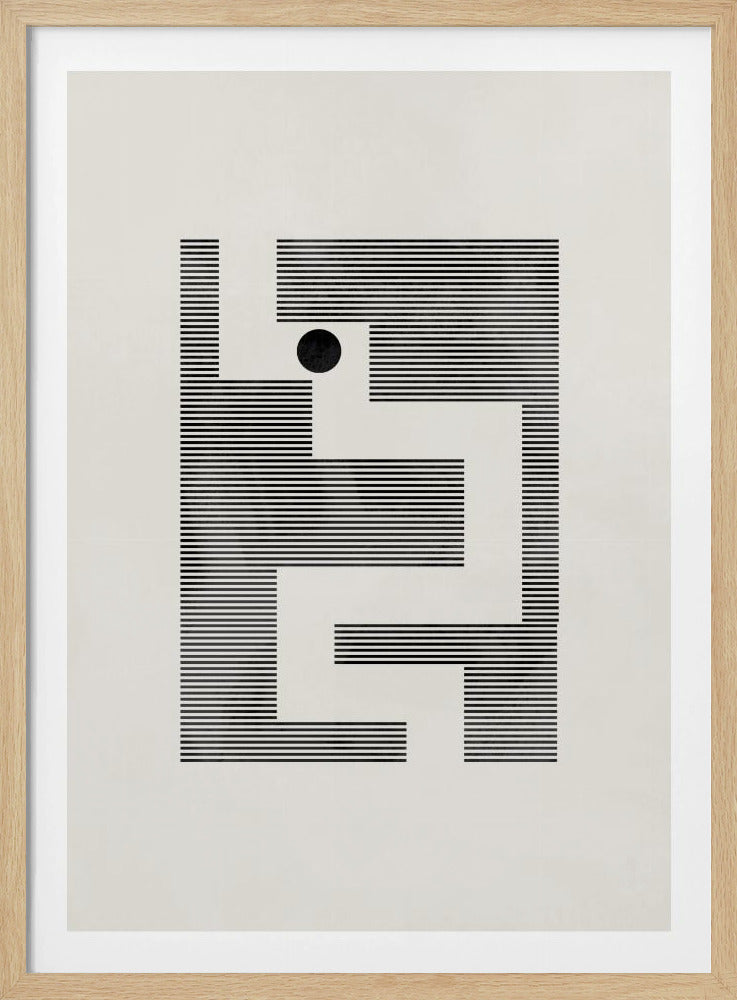 Minimalistisches Labyrinth | Poster