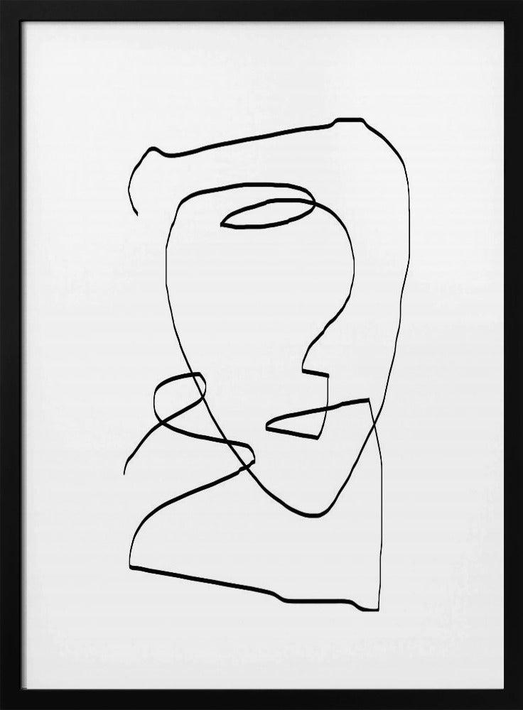 Whimsical Line Face | Poster