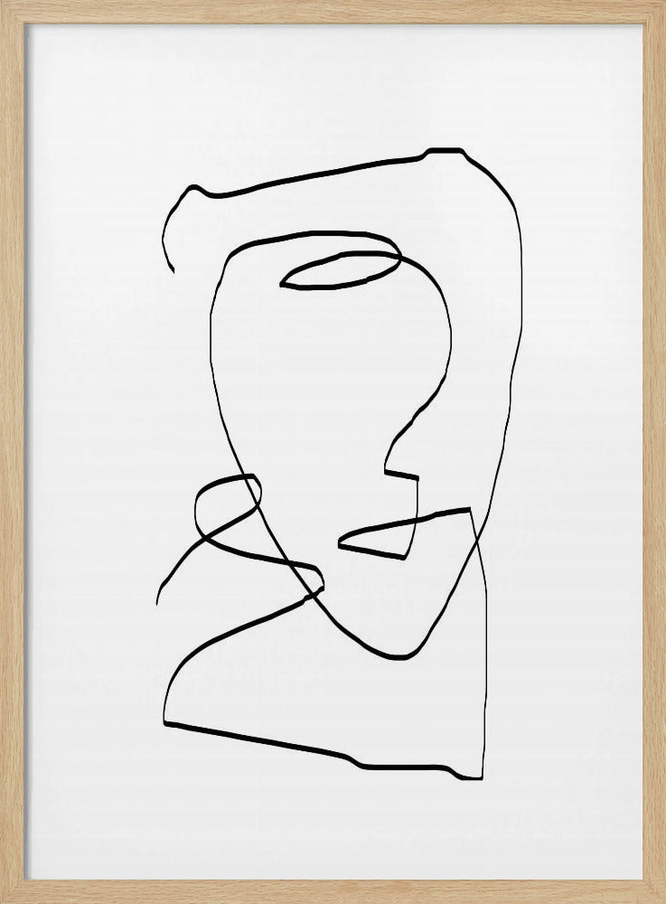 Whimsical Line Face | Poster
