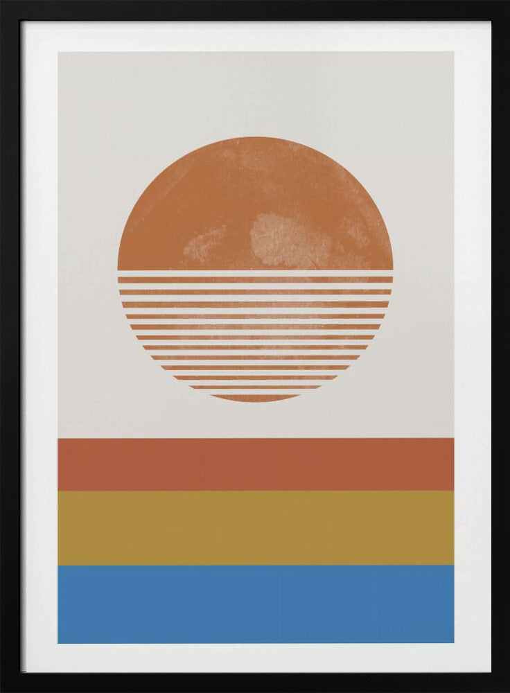 Striped Horizon Sun | Poster