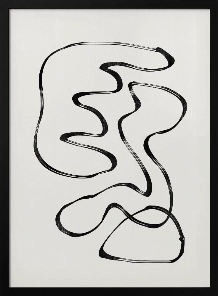 Curved Monochrome Paths | Poster