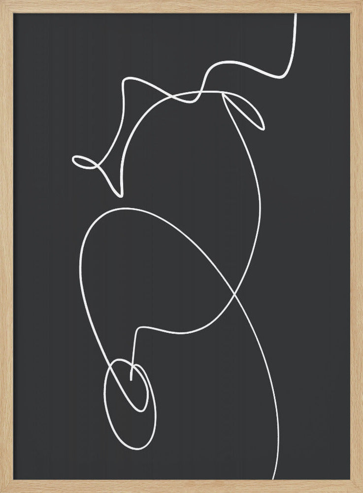 Weiße Kringel auf dunklem Hintergrund | Poster