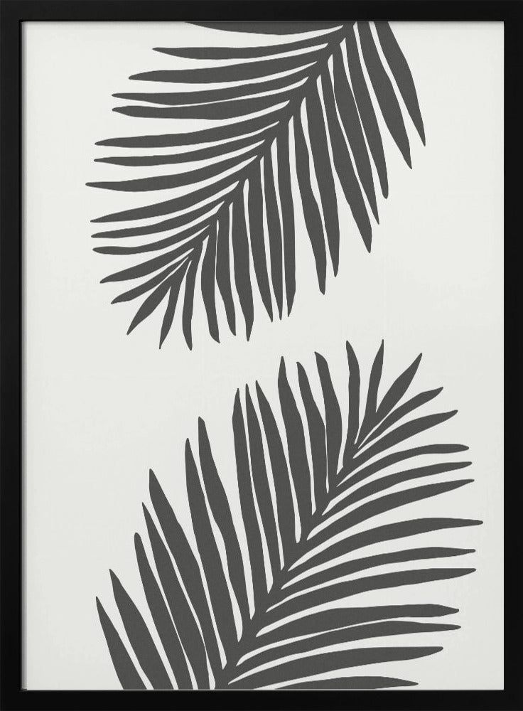 PALMBLATT 12 GRAPHITGRAU | Poster