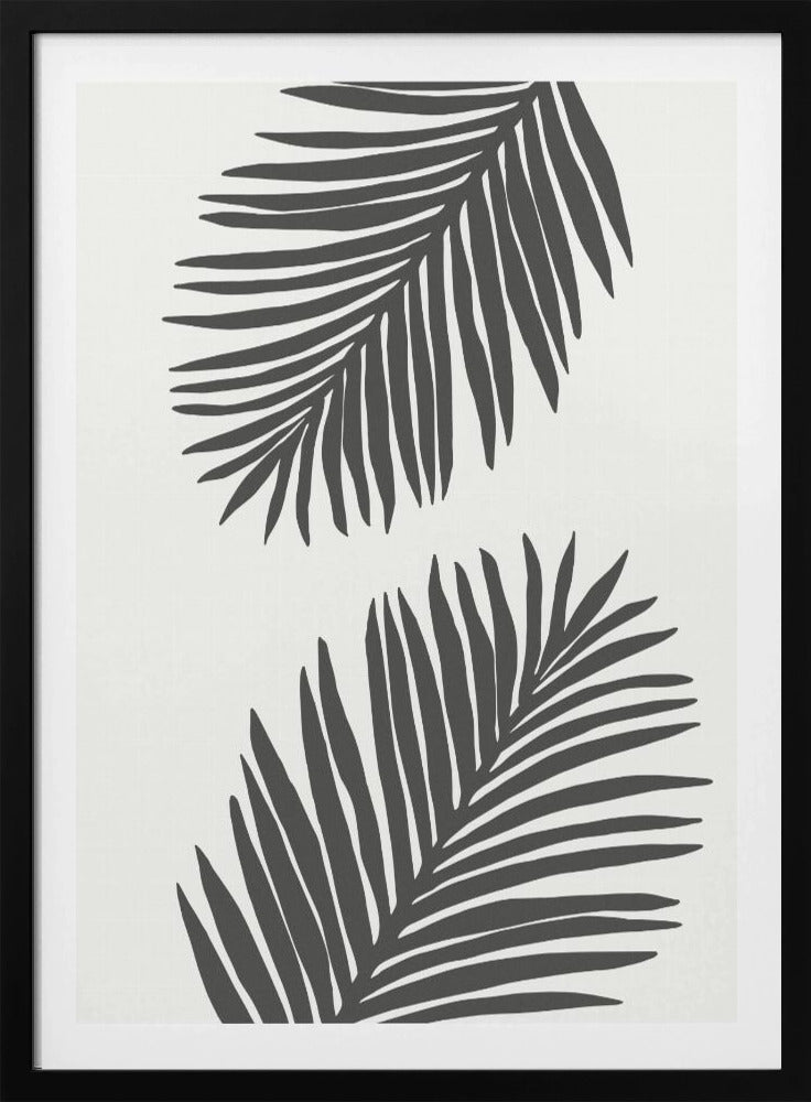 PALMBLATT 12 GRAPHITGRAU | Poster
