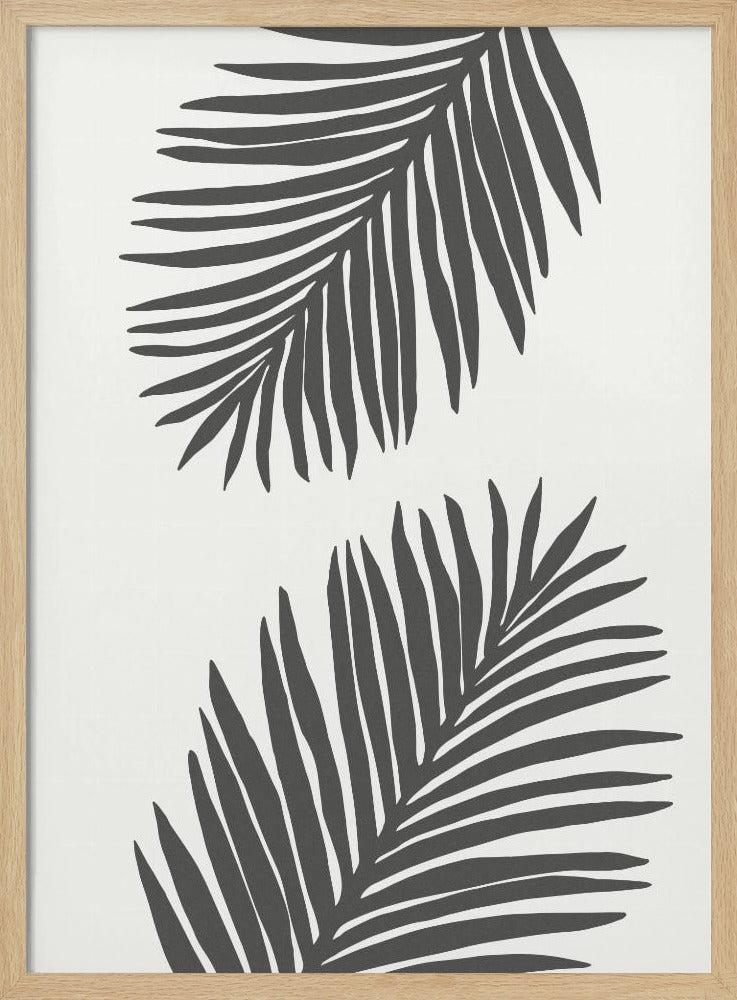 PALMBLATT 12 GRAPHITGRAU | Poster