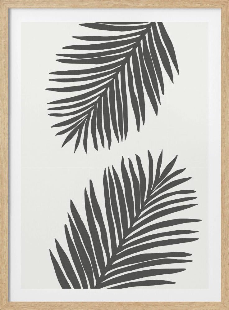 PALMBLATT 12 GRAPHITGRAU | Poster