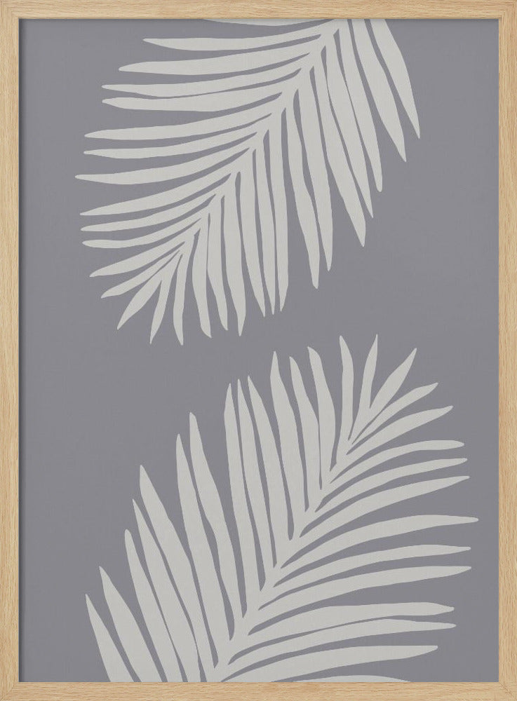 PALMBLATT 03 MITTELGRAU | Poster