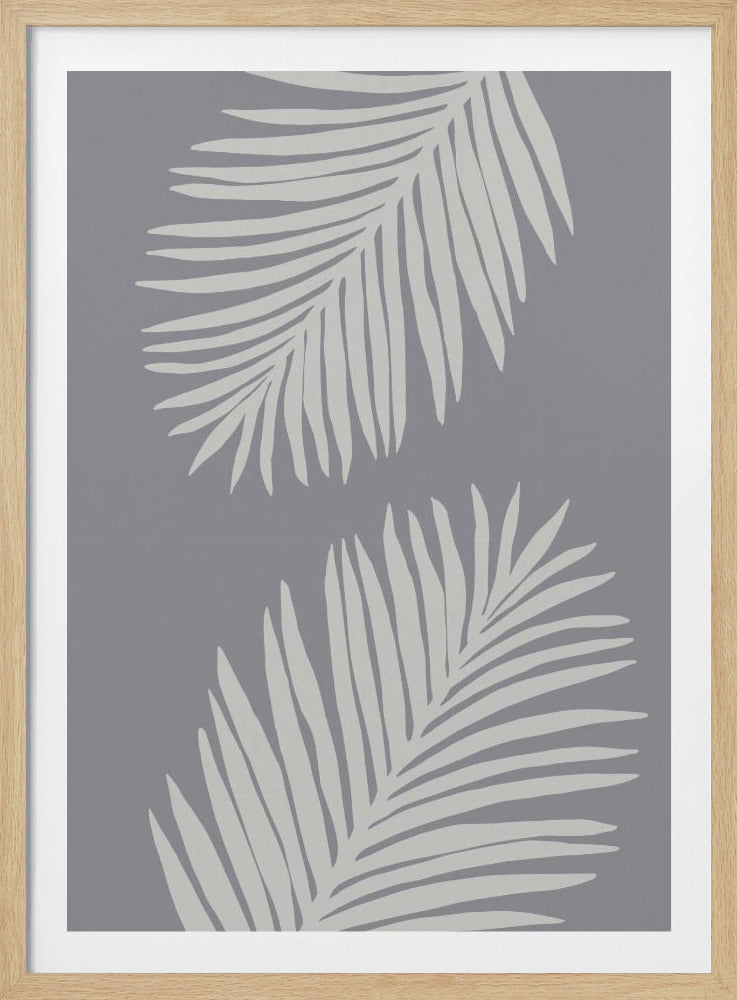 PALMBLATT 03 MITTELGRAU | Poster