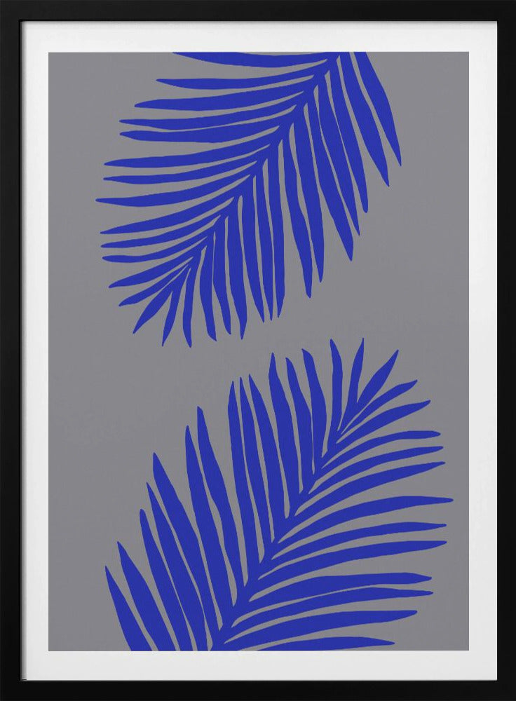 PALMBLATT 02 WEICHES GRAU | Poster